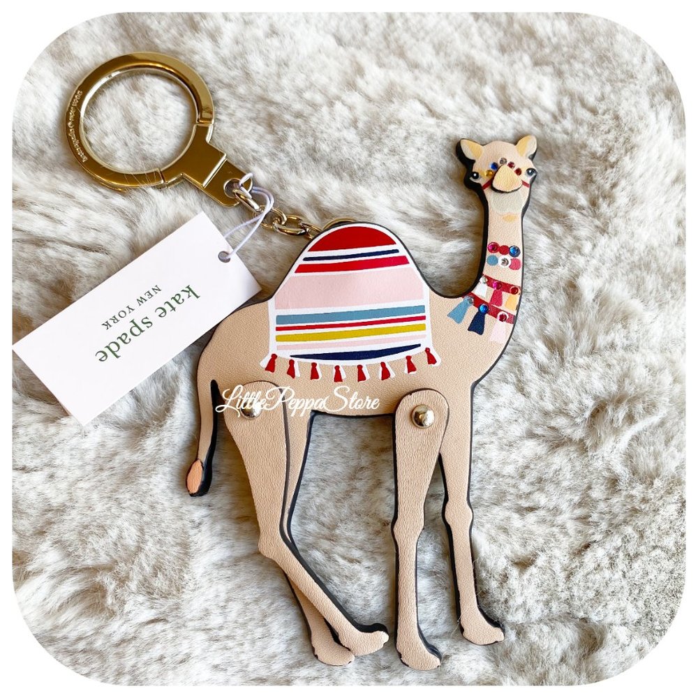 KATE SPADE SPICE THINGS UP CAMEL CHARM KEY FOB